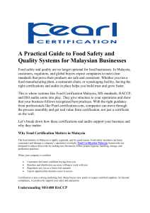 Food Safety & Quality Systems Guide for Malaysian Businesses