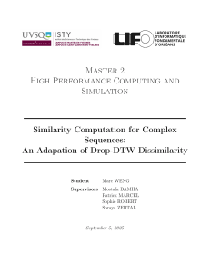 Similarity Computation for Complex Sequences: Drop-DTW Adaptation Thesis