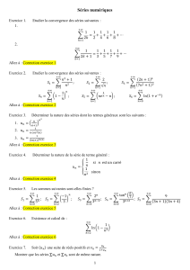 exercices corriges series numeriques