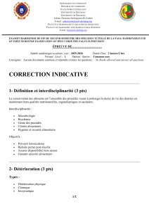 Correction d'examen de conservation des aliments - Universit&eacute; de Dschang 2025-2026