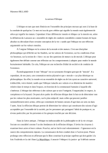 Notion d'&Eacute;thique : Histoire et Applications Modernes