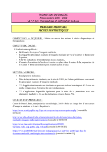 Fiches synth&eacute;tiques d'imagerie m&eacute;dicale pour infirmiers