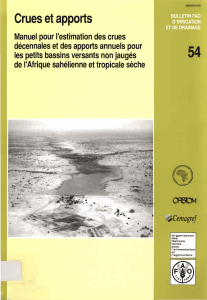 Manuel FAO sur l'estimation des crues d&eacute;cennales et apports annuels des bassins sah&eacute;liens