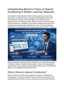 Skinner's Operant Conditioning in Modern Learning