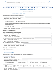 Mod&egrave;le Contrat de Location Non Meubl&eacute; France
