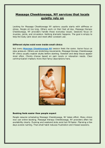 Massage Cheektowaga NY: Local Services & Options
