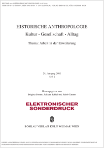 Historische Anthropologie 24.2/2016: Arbeit in der Erweiterung