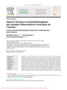 Aspects cliniques et physiopathologiques des MICI