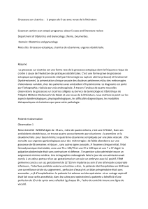 Grossesse sur cicatrice de c&eacute;sarienne : 6 cas & revue de la litt&eacute;rature