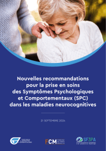 Nouvelles recommandations SPC maladies neurocognitives