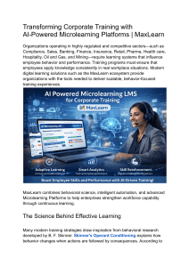 AI-Powered Microlearning for Corporate Training | MaxLearn