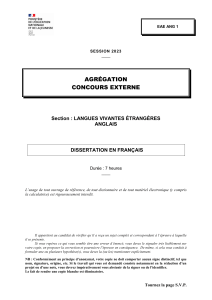Sujet d'Agr&eacute;gation 2023 Anglais
