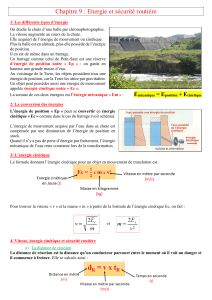Chapitre 9 : &Eacute;nergie et s&eacute;curit&eacute; routi&egrave;re