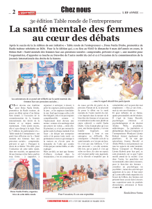 3e Table ronde de l'entrepreneur : Sant&eacute; mentale des femmes au c&oelig;ur des d&eacute;bats