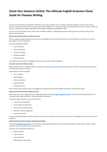 Ultimate English Grammar Check Guide for Flawless Writing