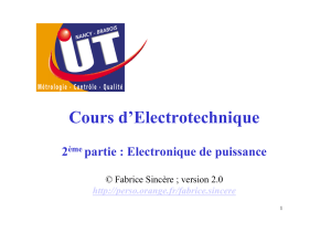 Cours d'Electrotechnique : Electronique de puissance