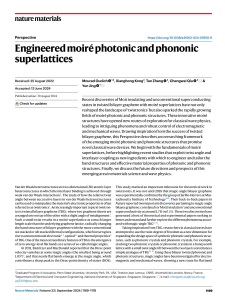 Engineered Moir&eacute; Photonic and Phononic Superlattices