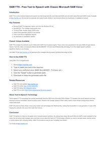 SAM TTS: Free Classic Microsoft SAM Voice TTS Tool