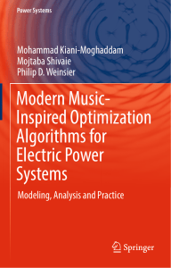 Modern Music-Inspired Optimization Algorithms for Electric Power Systems