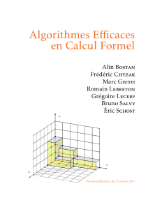 Algorithms efficaces en calcul formel