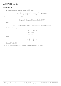 Corrig&eacute; d'examen de physique : DS1