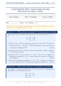 Examen D&eacute;formations Milieux Continus Master DSPC
