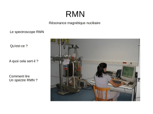 Introduction &agrave; la spectroscopie RMN