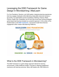 DDE Framework for Game Design in Microlearning | MaxLearn