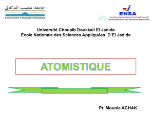 Atomistique: Classification p&eacute;riodique des &eacute;l&eacute;ments