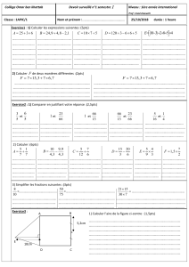 Math Exam: Arithmetic, Fractions, Geometry