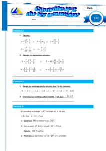 Math Test: Control No. 2 1st Semester