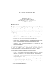 Logiques Math&eacute;matiques: Introduction &agrave; la logique math&eacute;matique