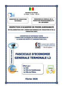 Fascicule d'&eacute;conomie g&eacute;n&eacute;rale Terminale L2 - Document &eacute;ducatif