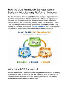 How the DDE Framework Elevates Game Design in Microlearning Platforms   MaxLearn