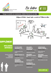 Suppl&eacute;ment Intelligence Artificielle - La Lettre ADELI N&deg;111