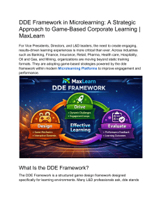 DDE Framework in Microlearning: Game-Based Corporate Learning