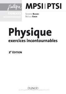 Physique exercices incontournables MPSI/PTSI - Dunod