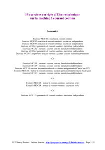 exercices machine courant continu