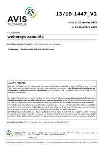 Avis Technique webersys acoustic : Isolation phonique sous carrelage