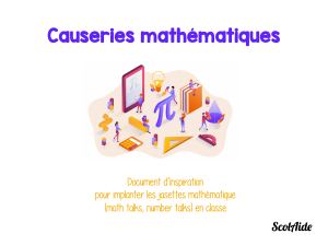 Causeries math&eacute;matiques : Guide pour les jasettes math&eacute;matiques en classe