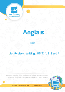 Bac English Writing Review: Units 1-4 Guide
