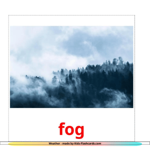 Weather Flashcards: Fog for Kids