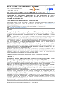 Dynamique de d&eacute;gradation des &eacute;cosyst&egrave;mes c&ocirc;tiers congolais (1988-2023)