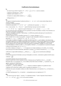 Coefficients thermo&eacute;lastiques - Probl&egrave;mes et solutions