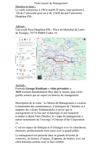 Management Museum Visit: Private Group Tour at Dauphine-PSL