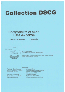 Comptabilit&eacute; et audit UE 4 DSCG 2008/2009 Solutions