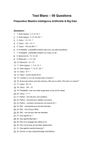 Test Blanc 50 Questions Pr&eacute;paration Mast&egrave;re IA & Big Data