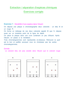 Exercices corrig&eacute;s : Extraction et s&eacute;paration chimique