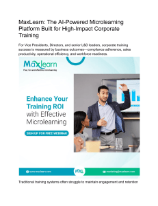 MaxLearn: AI-Powered Microlearning Platform for Corporate Training