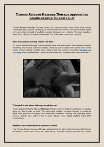 Trauma Release Massage Therapy: Gentle Stress Relief